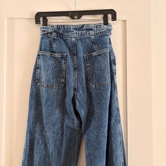 Hudson Tie-Waist High-Rise Wide-Leg Trouser Jeans – Size 25 | Indigo Waters - Picture 6 of 7